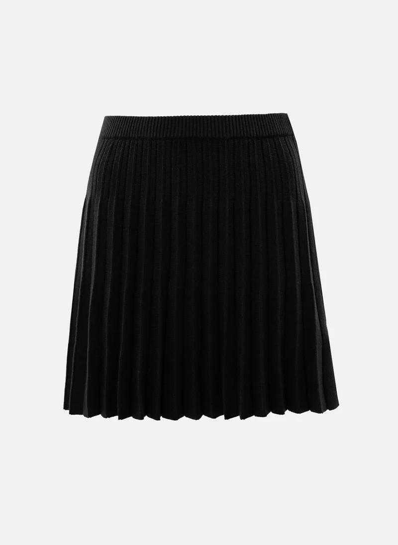 Lichi Pleated knitted mini skirt