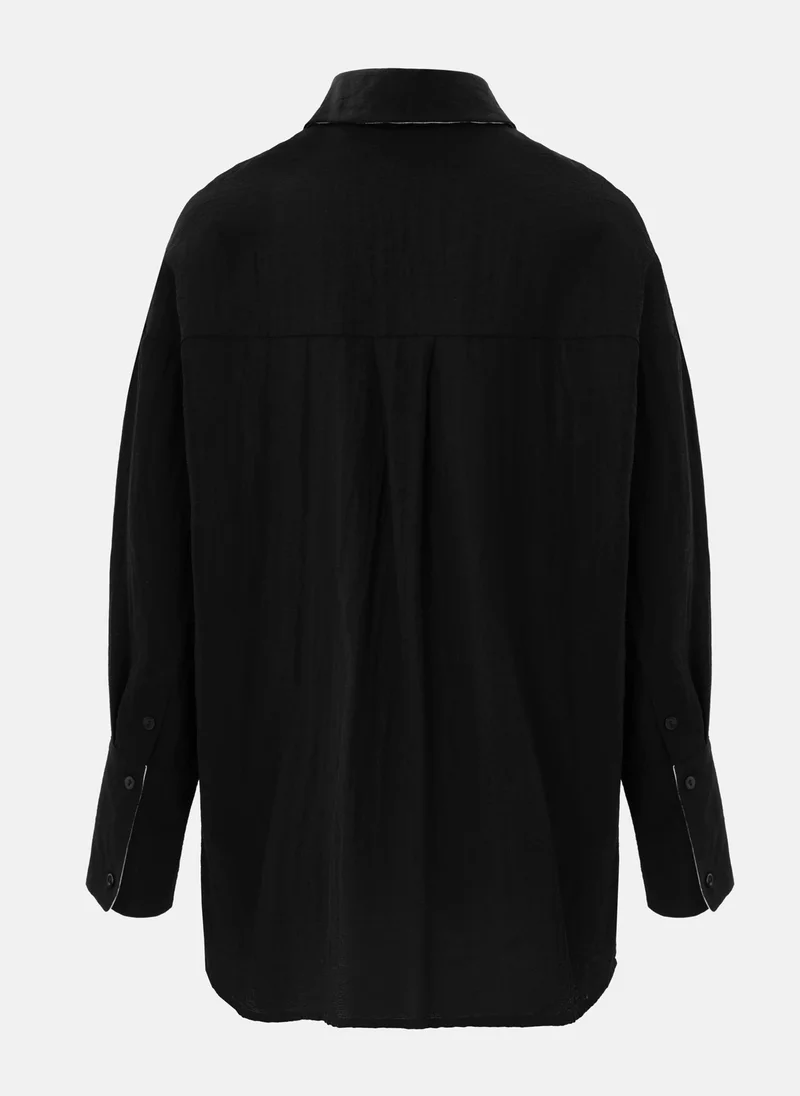 Lichi Loose shirt with contrasting inserts