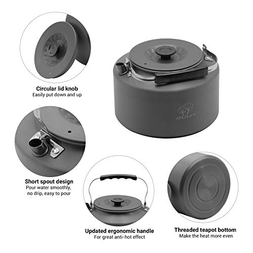 Bulin Camping Kettle 2.2L Aluminum Alloy Open Campfire Coffee Tea Pot Fast Heating Outdoor Gear Great for Boiling Water Ultralight Portable for Hiking Picnic Travel - Image 3