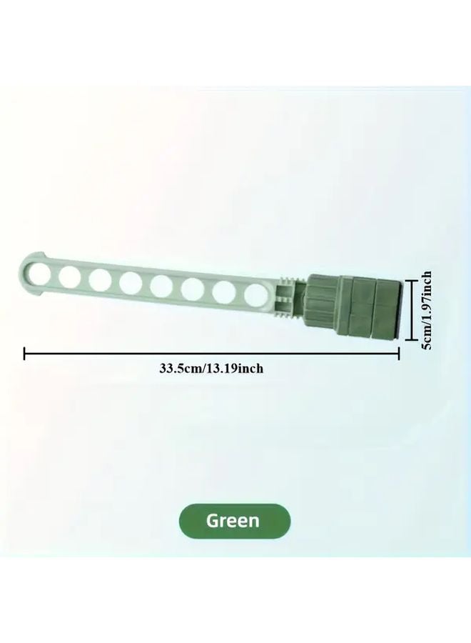 Wall Mounted 8 Hole Drying Rack Heavy Duty Plastic Green Color Space Saving Laundry Storage - Image 1