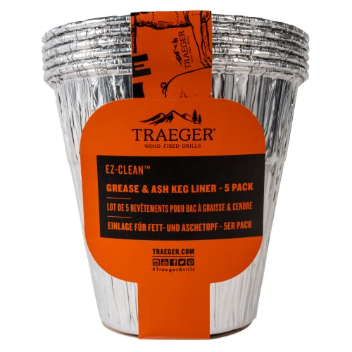 Traeger Grills BAC608 Grease Ash Keg Liner Grill Accessory 5Pack - Image 1