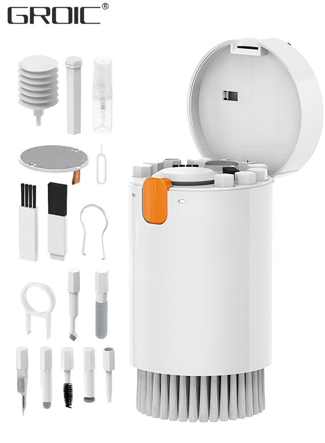 GROIC 20 in 1 Electronic Cleaning Kit, Multi-Functional Portable Electronic Cleaning Kit for PC Monitor/Earbud/Cell Phone/Laptop/Computer/Bluetooth Earphones White  - Image 1