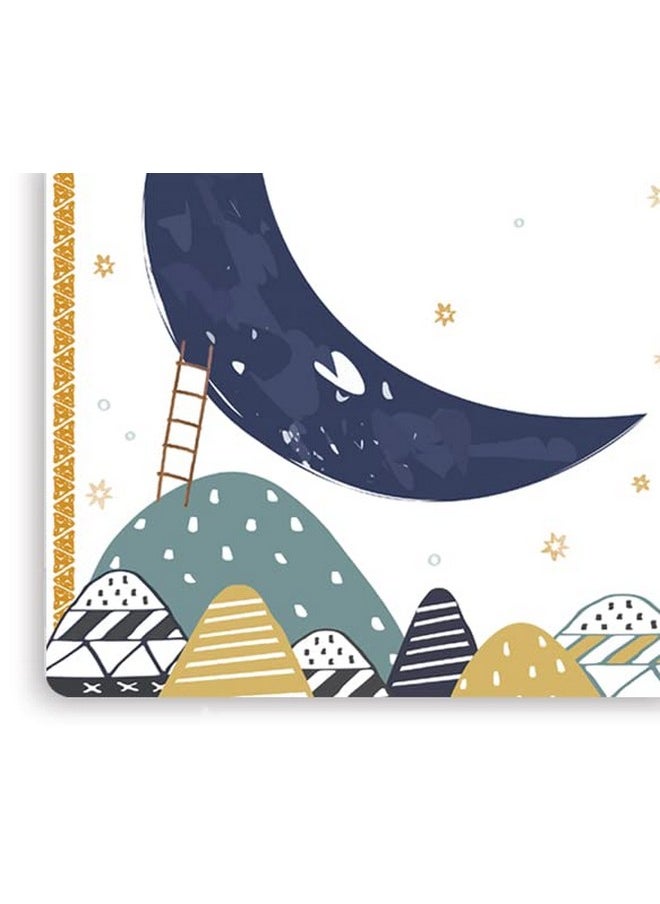 Novo Baby - Milestone Blanket & Props For Baby'S |1 To 12 Months Prop |Ac Room Blanket For Summer | Infants Winter Blanket | Baby Bedding -90X120 (Stars, White, Cotton Fabric & Fleece) - Image 1
