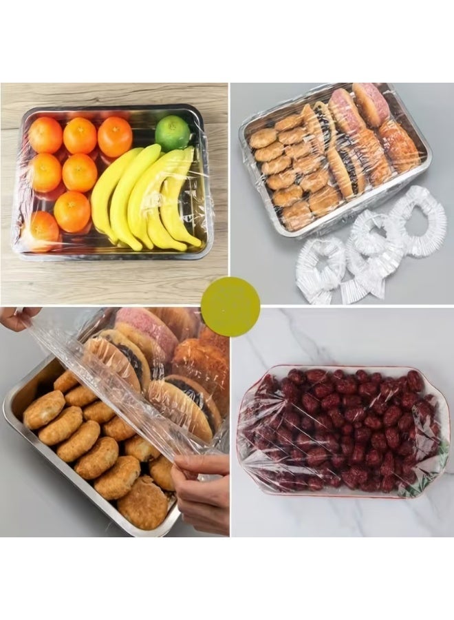 100pcs Large Reusable and Flexible Food Covers for Trays, Pots and Pans -  For less than 2 L.E make your food healthy and clean from dust and insects - Image 3