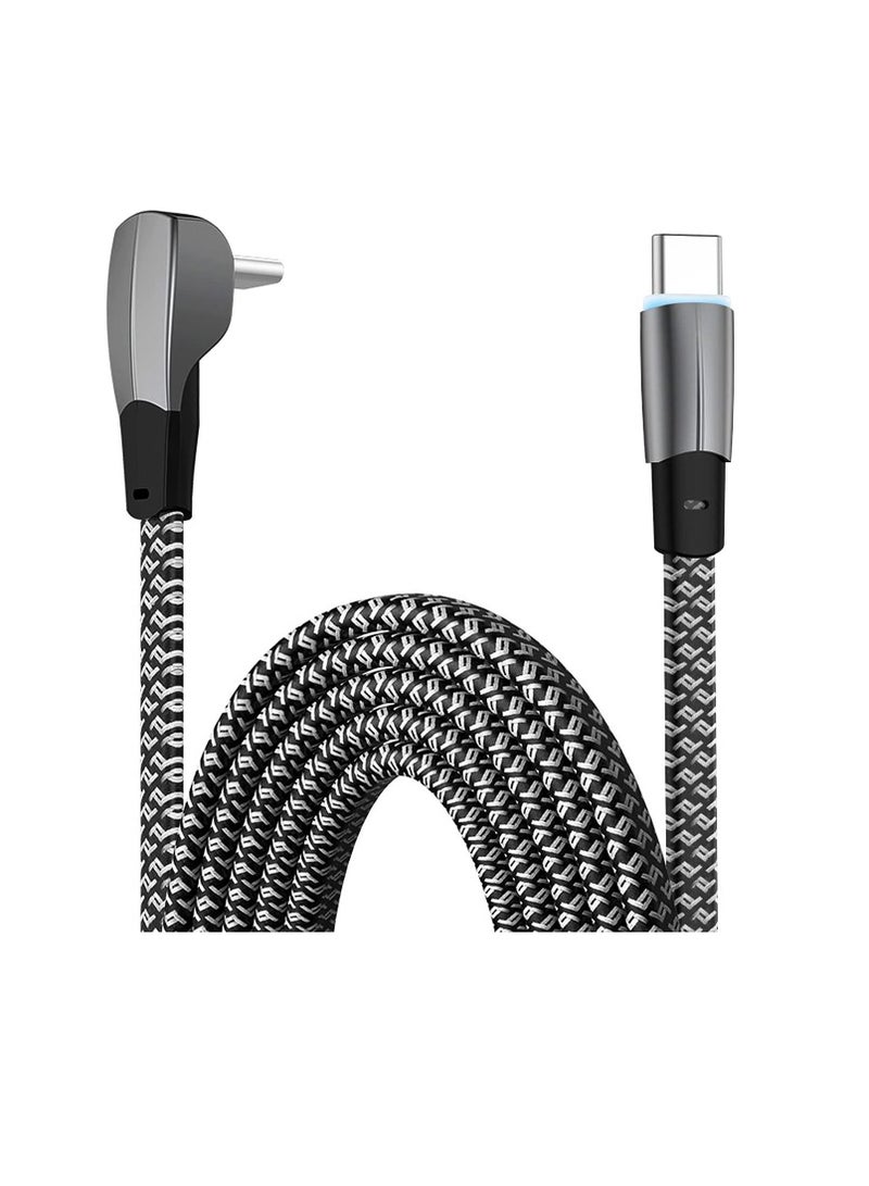 SYOSI USB C Cable Samsung Fast Charging Cord Right Angle 90 Degree USB - Image 1