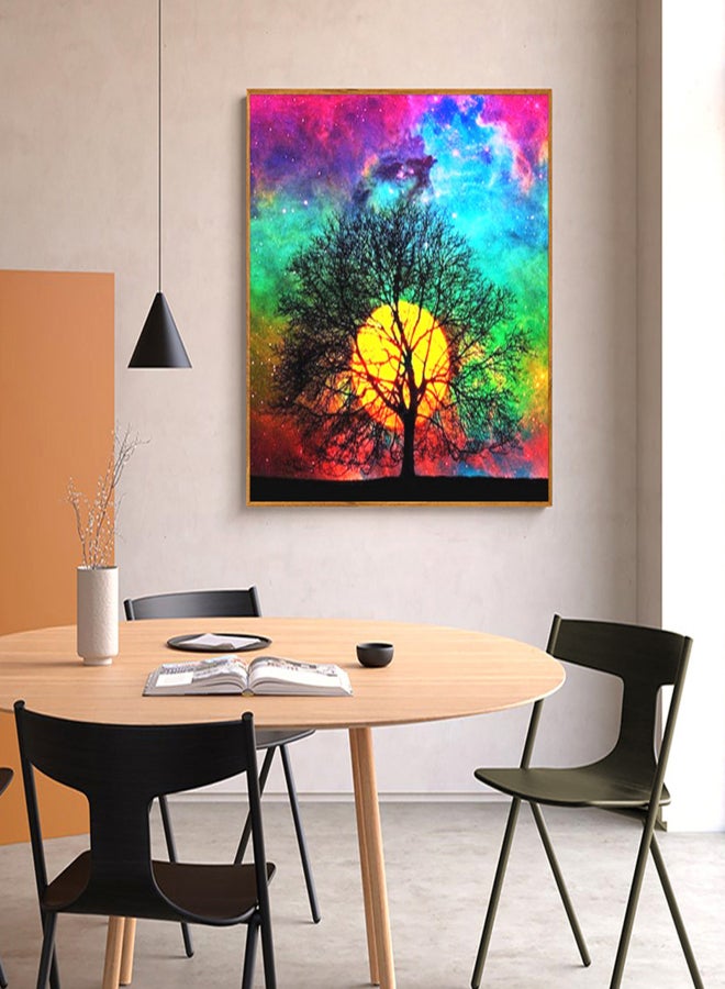16*16 Inch DIY 5D Diamond Painting Kit Full Drill Diamond Painting Tree Flower Pattern Acrylic Rhinestone Mosaic Painting Craft Home Wall Decor Gift Frameless - Image 2
