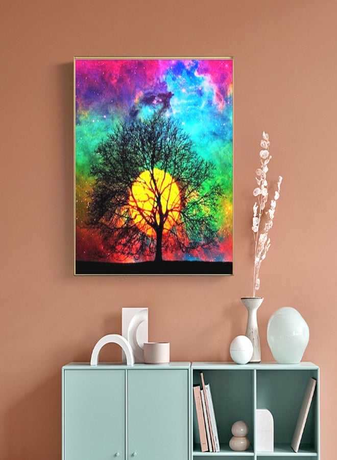 16*16 Inch DIY 5D Diamond Painting Kit Full Drill Diamond Painting Tree Flower Pattern Acrylic Rhinestone Mosaic Painting Craft Home Wall Decor Gift Frameless - Image 3