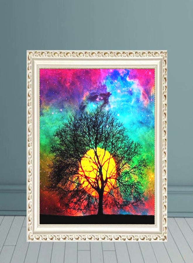 16*16 Inch DIY 5D Diamond Painting Kit Full Drill Diamond Painting Tree Flower Pattern Acrylic Rhinestone Mosaic Painting Craft Home Wall Decor Gift Frameless - Image 4