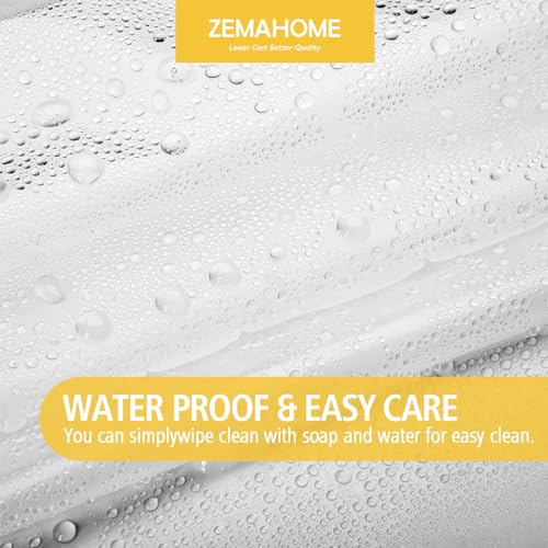 ZEMAHOME Narrow Size Clear Plastic Shower Curtain Liner, 36x72 Inch Thin Lightweight Transparent Plastic Bathroom Shower Showroom Inner Curtain with Rustproof Metal Grommet Holes and Weighted Magnets - Image 3