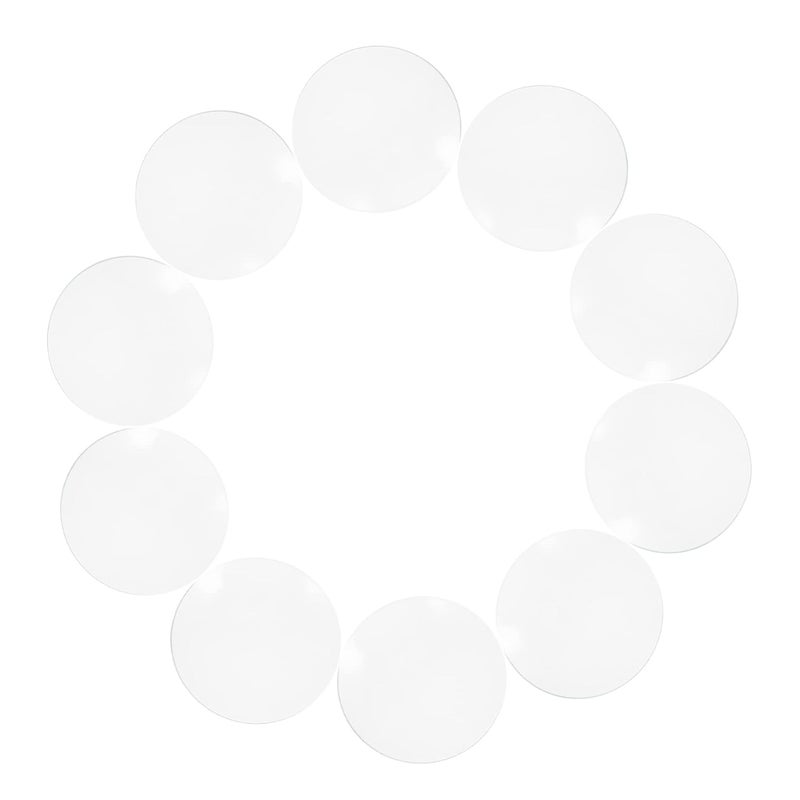 10 قطعة مجموعة زجاج الساعة 6.4x6.4x0.5 سم معدات مختبر زجاجية لفصول الكيمياء - Image 2