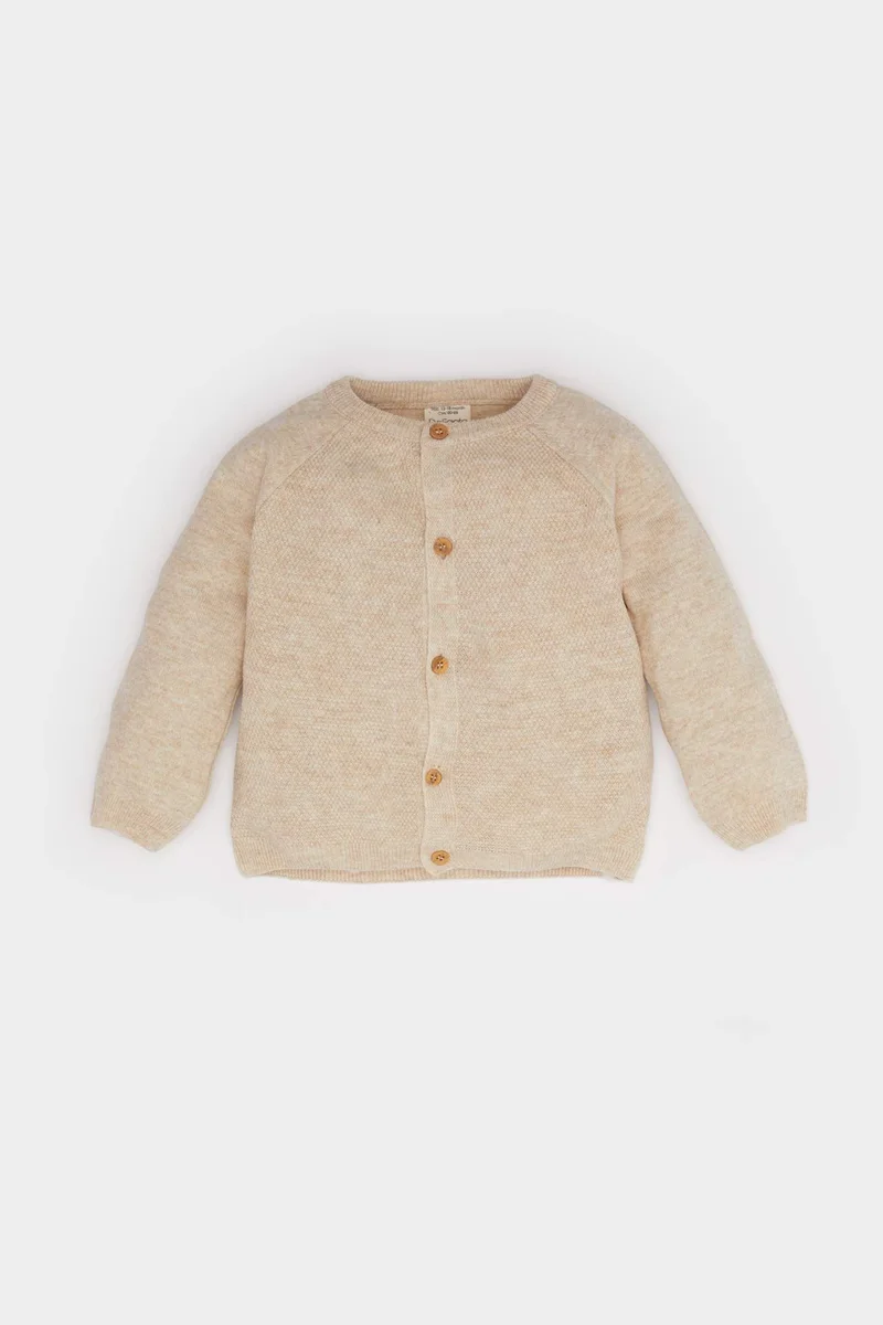 Defacto Baby Boy Regular Fit Crew Neck Cardigan