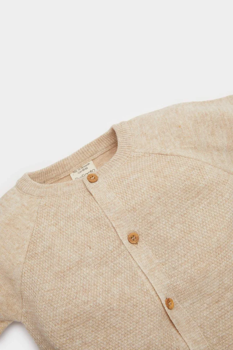 Defacto Baby Boy Regular Fit Crew Neck Cardigan