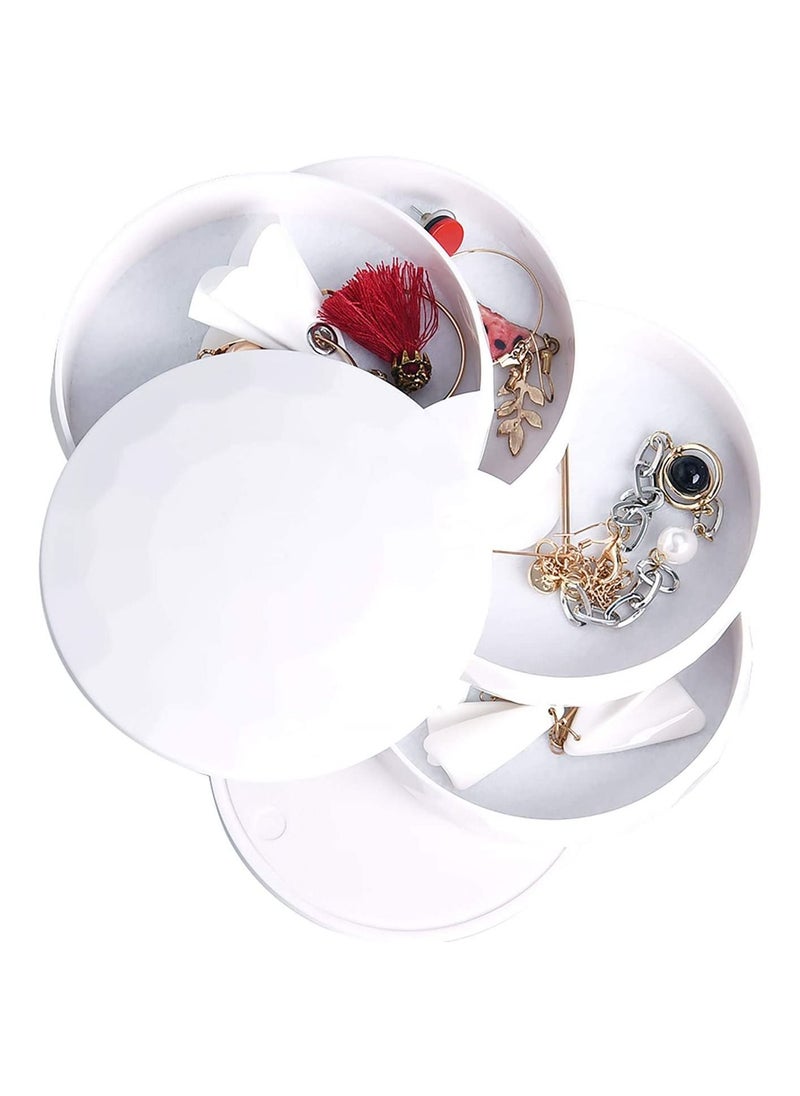 Generic - 4 Tier 360° Rotatable Jewelry Organizer Box White - Image 1