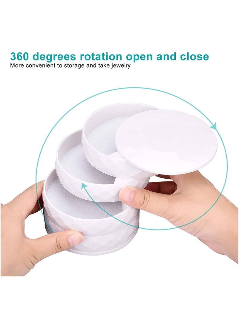 Generic - 4 Tier 360° Rotatable Jewelry Organizer Box White - Image 1