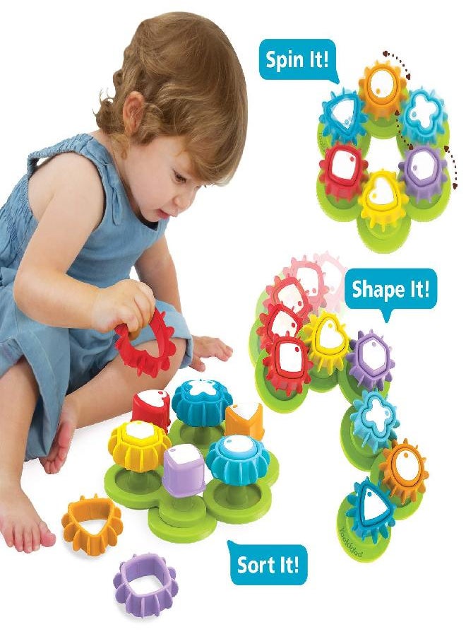 Yookidoo Yookidoo Shape ‘N’ Spin Gear Sorter. A Developmental Activity Toy for Kids Ages 1-3. Toddlers Sortering Game with Multiple Colors and Shapes, That Also Spins. (Closed Box)  - Image 2