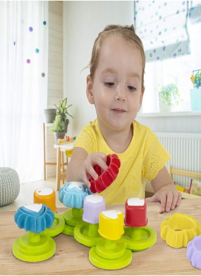 Yookidoo Yookidoo Shape ‘N’ Spin Gear Sorter. A Developmental Activity Toy for Kids Ages 1-3. Toddlers Sortering Game with Multiple Colors and Shapes, That Also Spins. (Closed Box)  - Image 4