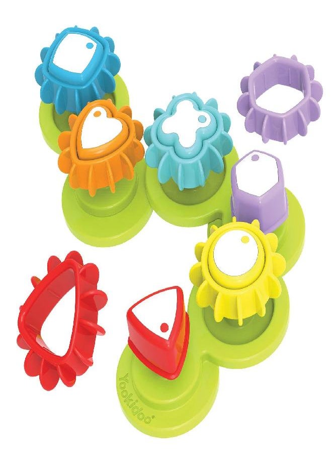 Yookidoo Yookidoo Shape ‘N’ Spin Gear Sorter. A Developmental Activity Toy for Kids Ages 1-3. Toddlers Sortering Game with Multiple Colors and Shapes, That Also Spins. (Closed Box)  - Image 5