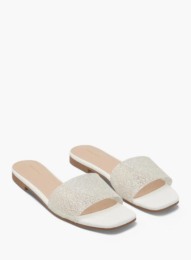 Flora Bella By Shoexpress Flora Bella Embellished Slip-On Sandals