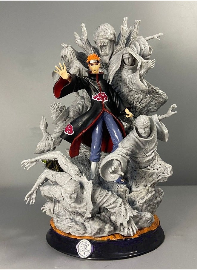 هالامودو ناروتو الظل النينجا CS Akatsuki تنظيم ستة مسارات الألم تمثال كبير من صنع يدوي  - Image 2