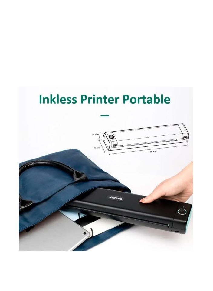 AIMO M08F A4 Portable Thermal Printer, Supports 8.26"x11.69" A4 Thermal Paper, Wireless Mobile Travel Printers for Car & Office, Bluetooth Printer Compatible with Phone & Laptop - Image 4