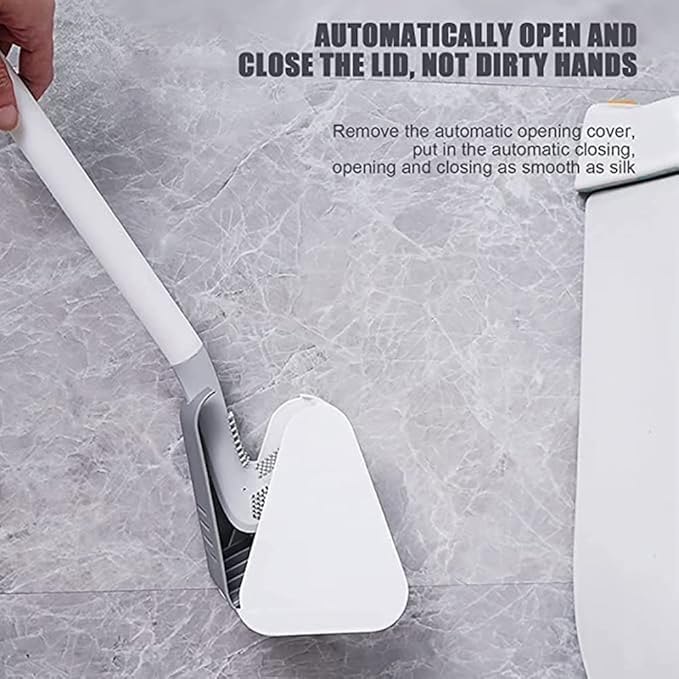 Cookety Toilet Brush 360 Golf Toilet Brush Holder Set,Flexible Silicone Long Handled Toilet Bowl Cleaning Brush - Image 3