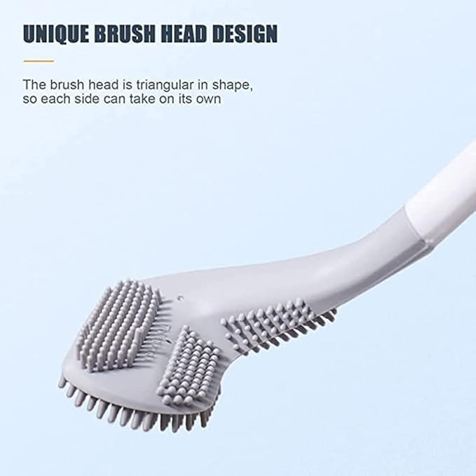 Cookety Toilet Brush 360 Golf Toilet Brush Holder Set,Flexible Silicone Long Handled Toilet Bowl Cleaning Brush - Image 5