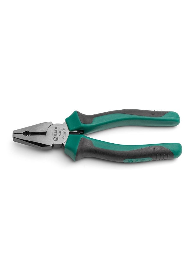 Sata 8-Inch Linesman Combination Pliers with Nickel-Chrome Steel Body and Anti-Slip Handles, Green-ST70303AST  - Image 3