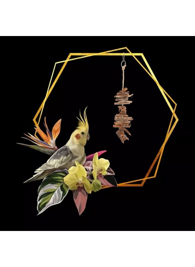 Zerodis Bird Wood Chew Toy, Bird Parakeets Chewing Toys Bird Chew Toys Bite Resistant Relieve Boredom Hanging Chewing Toys For Parrots  - Image 4