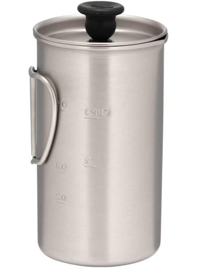 Snow Peak Snow Peak Titanium French Press - Ultralight Coffee Maker for Camping, Backpacking & Hiking - Camping Cookware Essential for Coffee Anywhere - Image 3