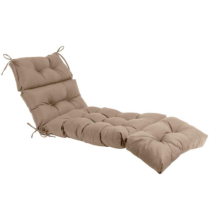 QILLOWAY IndoorOutdoor Chaise Lounge CushionSpringSummer Seasonal All Weather Replacement Cushions BeigeSandCamel