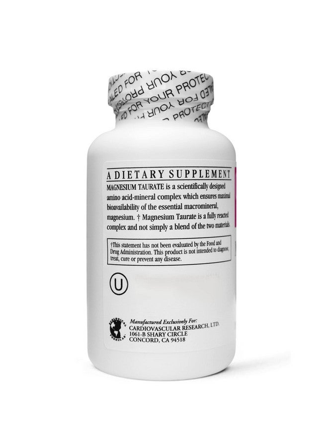 Cardiovascular Research Magnesium Taurate - 125 mg Elemental Magnesium - 180 Veggie Caps in Each Sealed Bottle - 2 Bottles - 360 Vegetarian Capsules - Image 2
