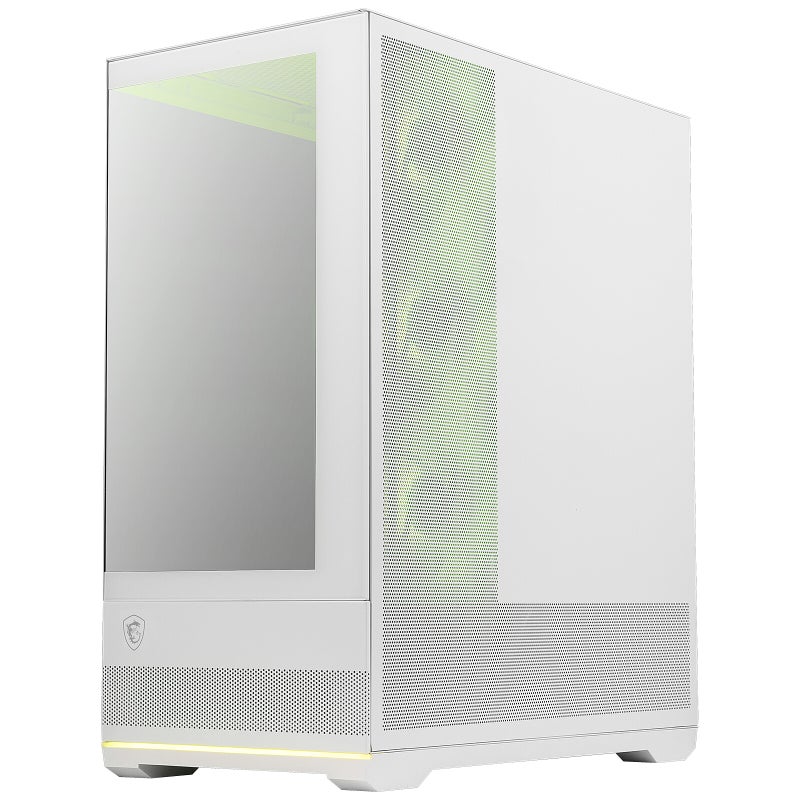MSI MAG PANO 110R PZ Mid-Tower PC Case, Panoramic 270° Tempered Glass, Reverse Blade ARGB Fans x4, Up to 10 Fan Mounts, USB-C 20Gbps Front I/O, Tool-Free Design, Cable Back-Connect Ready, White | 306-7G28W21-JA4 - Image 4