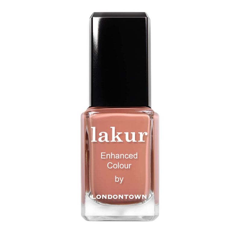 LONDONTOWN lakur Nail Polish - Chip-Resistant, Non-Toxic, Conditions & Hydrates Nails | Glossy Tawny Brown, Pecan Pie, .40 fl oz - Image 1