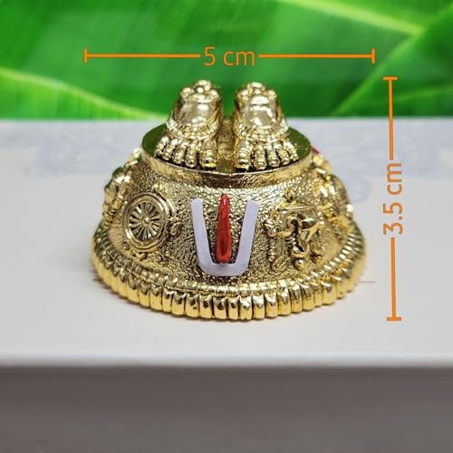 ARNAVIRA 999 Silver Plated Antique Vastu Kamdhenu Cow with Calf Idol with Lakshmi Remedy for Wedding & Housewarming Gift | Pooja Room Height 2.5 Inch (Gold, Medium, Balaji Charan Pauka) - Image 5