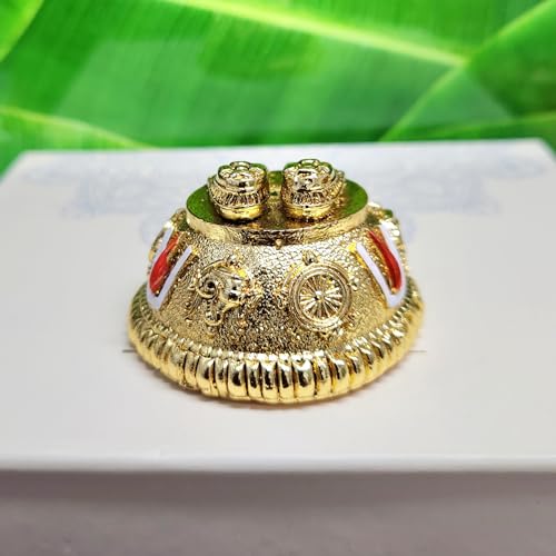 ARNAVIRA 999 Silver Plated Antique Vastu Kamdhenu Cow with Calf Idol with Lakshmi Remedy for Wedding & Housewarming Gift | Pooja Room Height 2.5 Inch (Gold, Medium, Balaji Charan Pauka) - Image 3