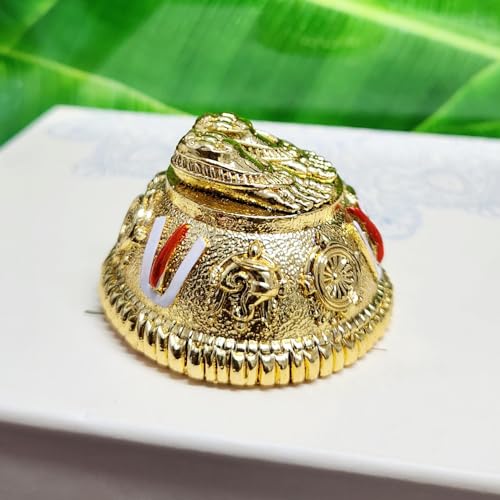 ARNAVIRA 999 Silver Plated Antique Vastu Kamdhenu Cow with Calf Idol with Lakshmi Remedy for Wedding & Housewarming Gift | Pooja Room Height 2.5 Inch (Gold, Medium, Balaji Charan Pauka) - Image 2