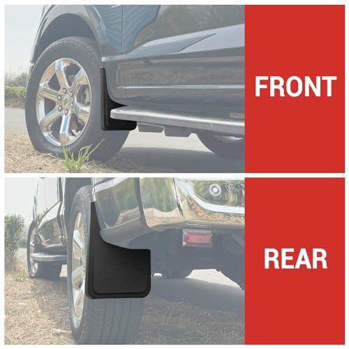 Utiiy Mud Flaps Fit for 2021-2024 Ford F150 Mud Flaps No Drill Guards Splash Fits for 2021 2022 2023 2024 Ford F150 Accessories(Not fit Raptor/Lightning and Fender Flares) - Image 4
