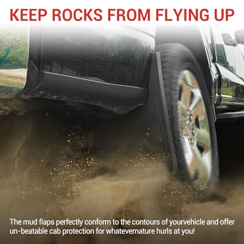 Utiiy Mud Flaps Fit for 2021-2024 Ford F150 Mud Flaps No Drill Guards Splash Fits for 2021 2022 2023 2024 Ford F150 Accessories(Not fit Raptor/Lightning and Fender Flares) - Image 5