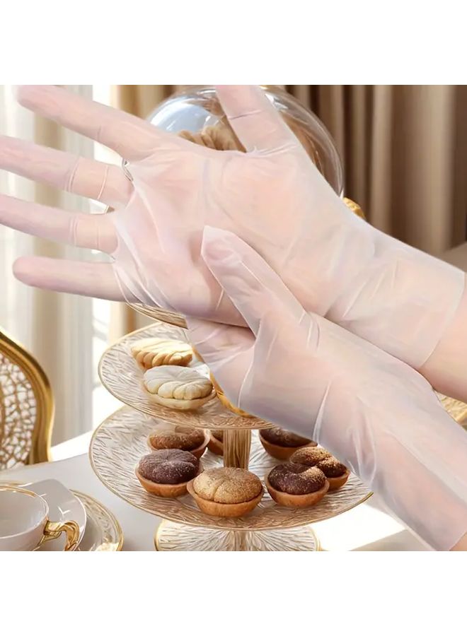 300pcs M Size Disposable TPE Gloves Food Grade Latex Free for Home Kitchen Pet Care - Image 4