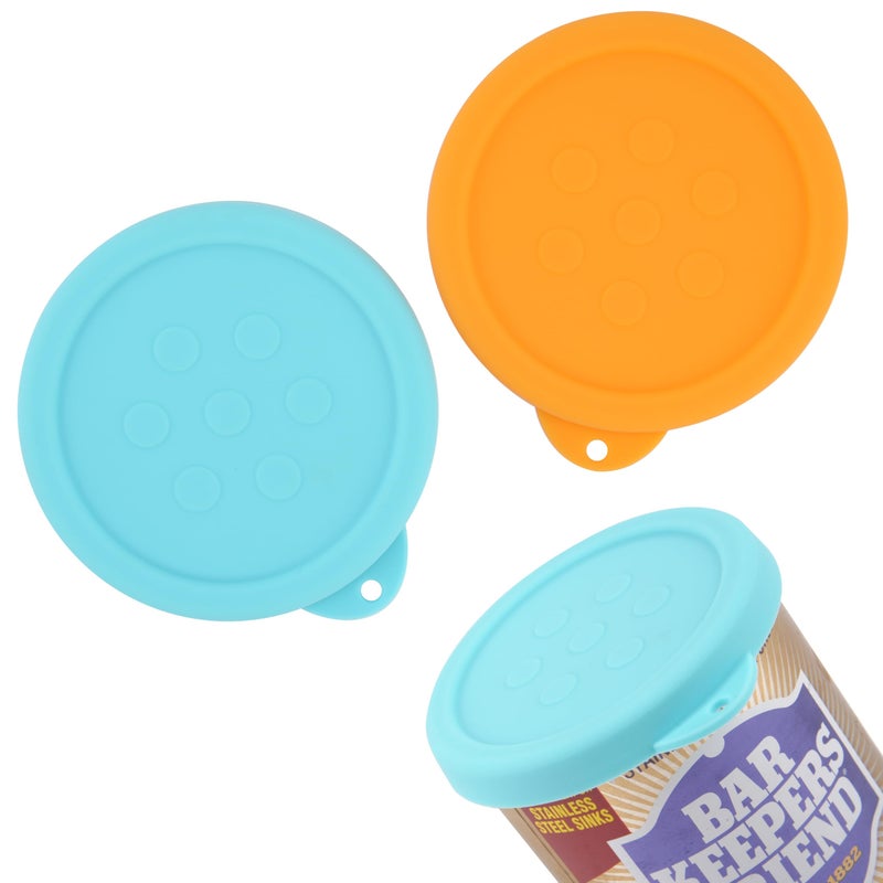 LUVCOSY 2 Pack Silicone Powder Cleanser Lids, Compatible with Bar Keepers Friend, Generic, Comet, Ajax Powder Cleanser(12 oz & 21oz), Moisture Resistance, Cleanser Accessory to Keep Powder Dry - Image 1