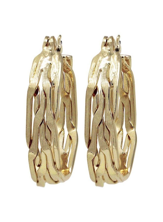 Napier Women's Gold Small Think Hoop Earrings - Image 1