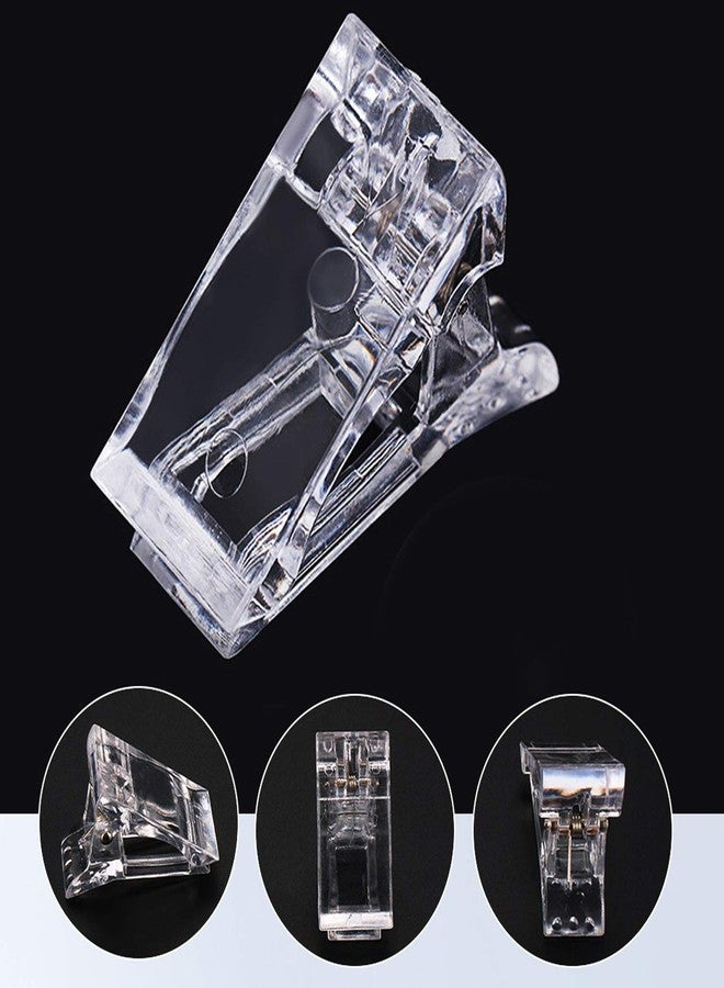 NAILWIND Polygel Nail Forms, 12Pcs Nail Tips Clip for Quick Building Polygel Nail Forms Nail Clips for Polygel Finger Nail Extension UV LED Builder Clamps Manicure Nail Art Tool with 1Pcs False Nail Tip clipper - Image 3