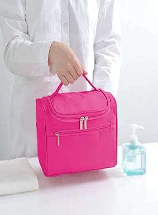 Kriva Export Multifunctional Extra Large Cosmetic Bag with Hook for Travel, Makeup Organiser, Cosmetic Pouch, Household Grooming Kit, Makeup Bag for Women - Assorted Color - Image 4