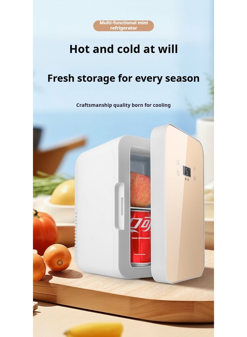 Multifunctional Smart Mini Refrigerator for Cars, 8L Capacity, Glossy Silver, Digital Display, Suitable for Preserving Cosmetics, Breast Milk, Beverages, and Medicines. - Image 2