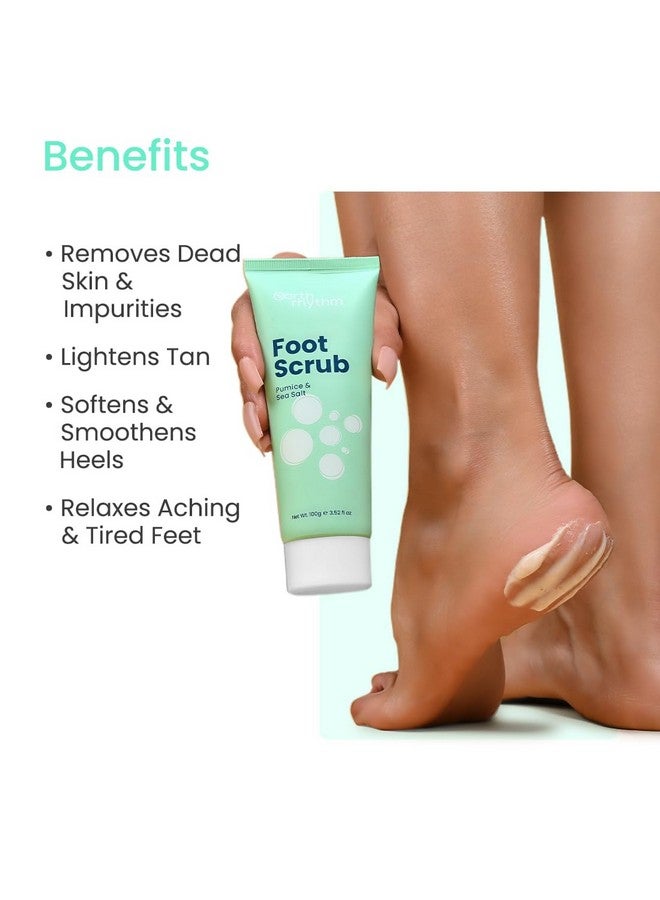 Earth Rhythm Foot Scrub With Pumice & Sea Salt | Relaxes Feet, Smoothens Rough Skin, Lightens Tan | Unisex - 100Gm - Image 3