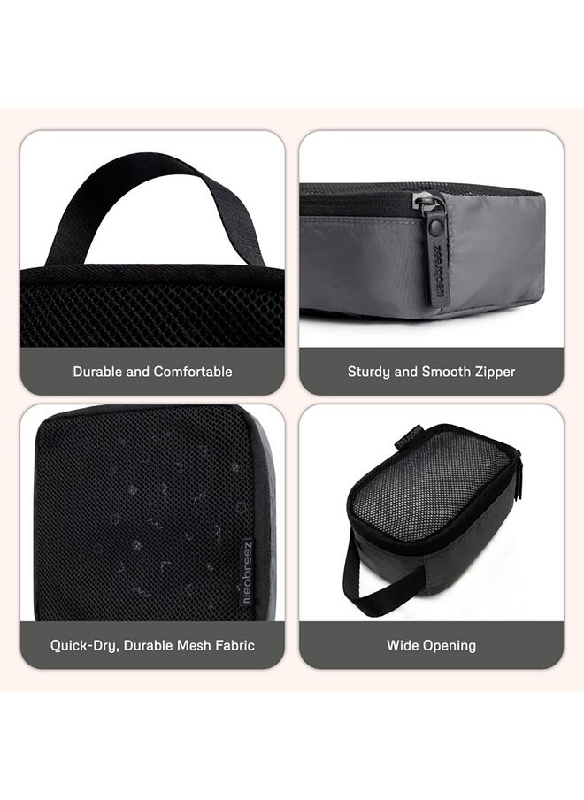 neobreez 2-Pack Portable Mesh Baby Diaper Organizer Pouches  | Reusable,  Washable Storage Bags for Cosmetics and Toiletries | Travel Organizer Bag  - Image 5
