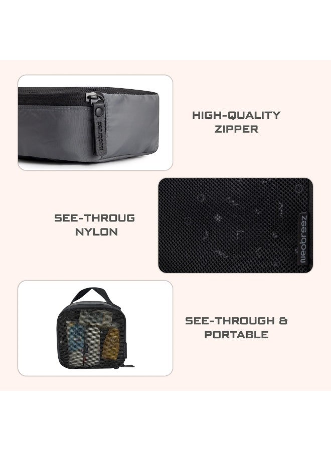 Neobreez 2-Pack Portable Mesh Baby Diaper Organizer Pouches  | Reusable,  Washable Storage Bags for Cosmetics, Toiletries, Baby Stuffs | Baby Travel Organizer Bag - Image 4