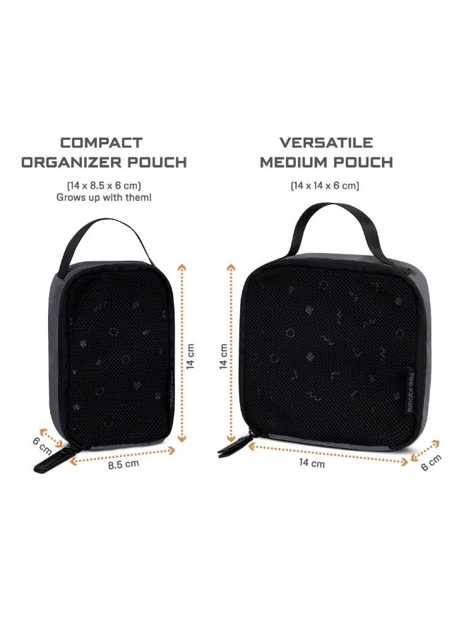 Neobreez 2-Pack Portable Mesh Baby Diaper Organizer Pouches  | Reusable,  Washable Storage Bags for Cosmetics, Toiletries, Baby Stuffs | Baby Travel Organizer Bag - Image 3