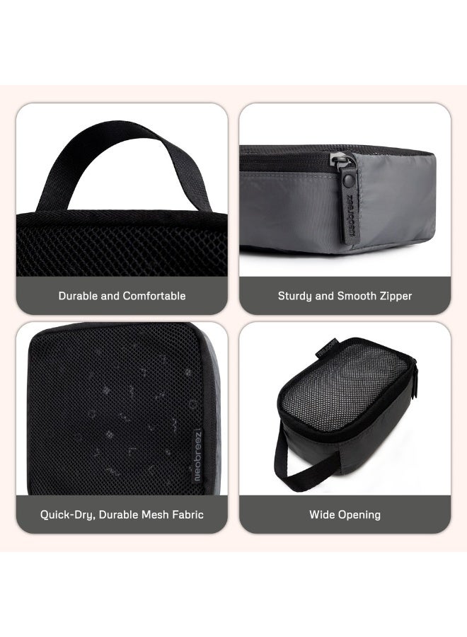 Neobreez 2-Pack Portable Mesh Baby Diaper Organizer Pouches  | Reusable,  Washable Storage Bags for Cosmetics, Toiletries, Baby Stuffs | Baby Travel Organizer Bag - Image 5