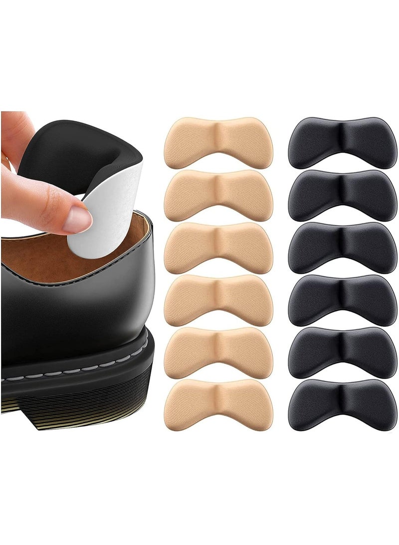 اترجسز بطانات قبضة الكعب حماية الكعب (12 جهاز كمبيوتر شخصي) وسادة الكعب للأحذية الفضيحة ، بطانات الكعب اللاصقة الذاتية ، تحسين الوحدة الداخلية لمنع انزلاق الكعب والنفقات (MHP-12) - Image 1